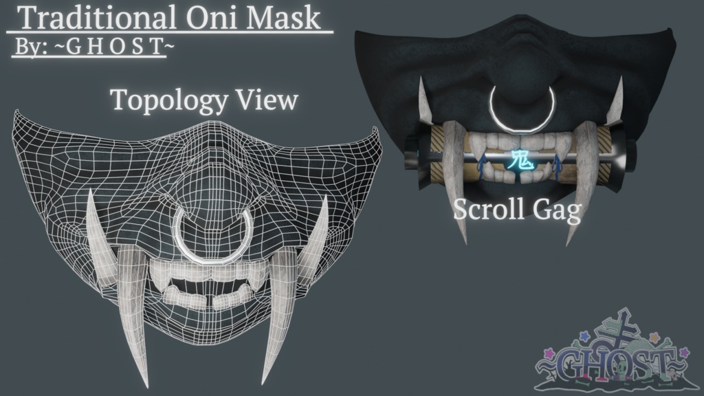 Traditional Oni Mask By Ghost