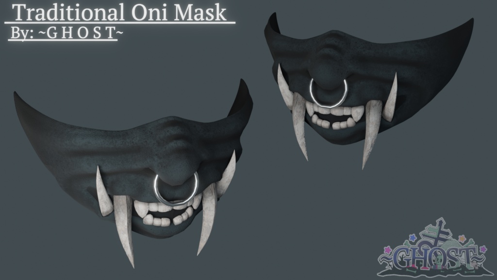 Traditional Oni Mask By Ghost