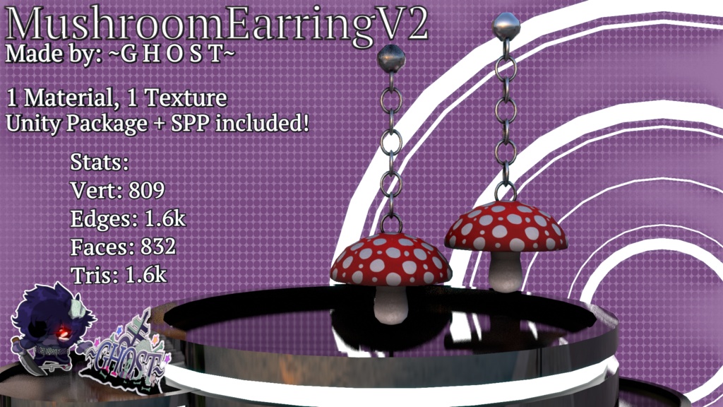Mushroom Earring