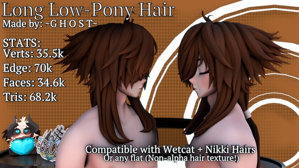 Long-Low Ponytail Hair