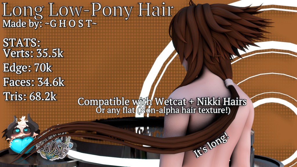 Long-Low Ponytail Hair