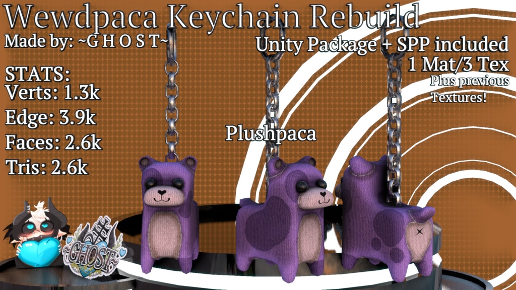 Wewdpaca Keychain - Rebuild