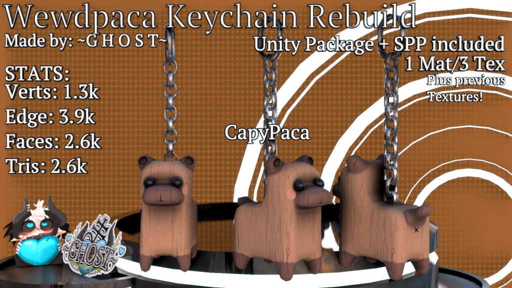 Wewdpaca Keychain - Rebuild