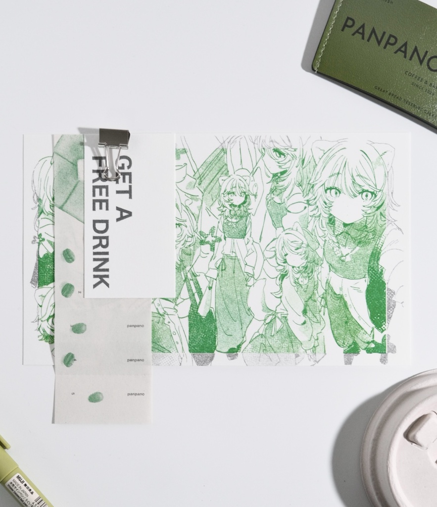COMITIA156 コーヒーチケット風ペーパーセット