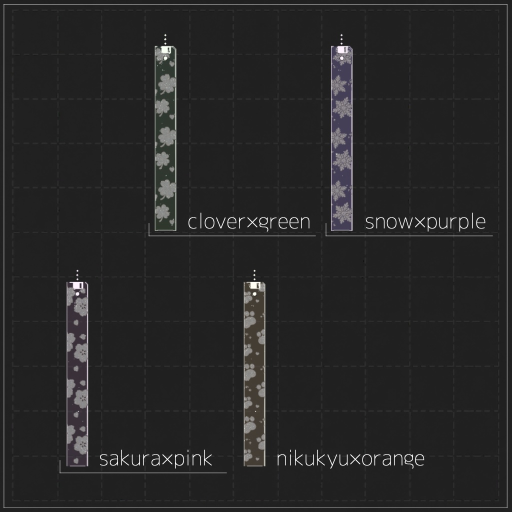 【VRchat想定】セーブ中!フロッピーディスク風タンザクイヤリング【アクセサリー】