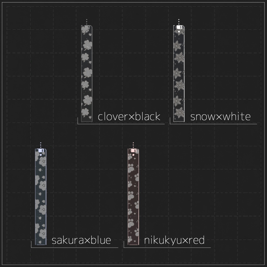 【VRchat想定】セーブ中!フロッピーディスク風タンザクイヤリング【アクセサリー】