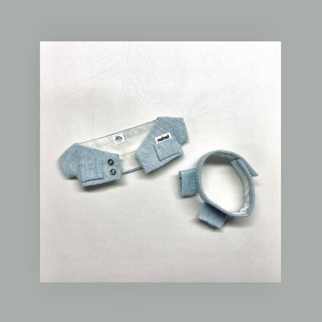 デニムのジャケットパンツセット(水色)