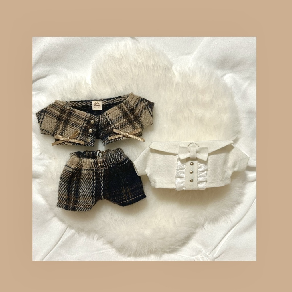 にじぱぺ用　秋服（チェック柄）