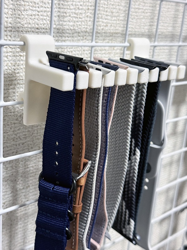 【3Dプリンタ用】Apple Watchのバンドスタンド(100均のワイヤネット固定)