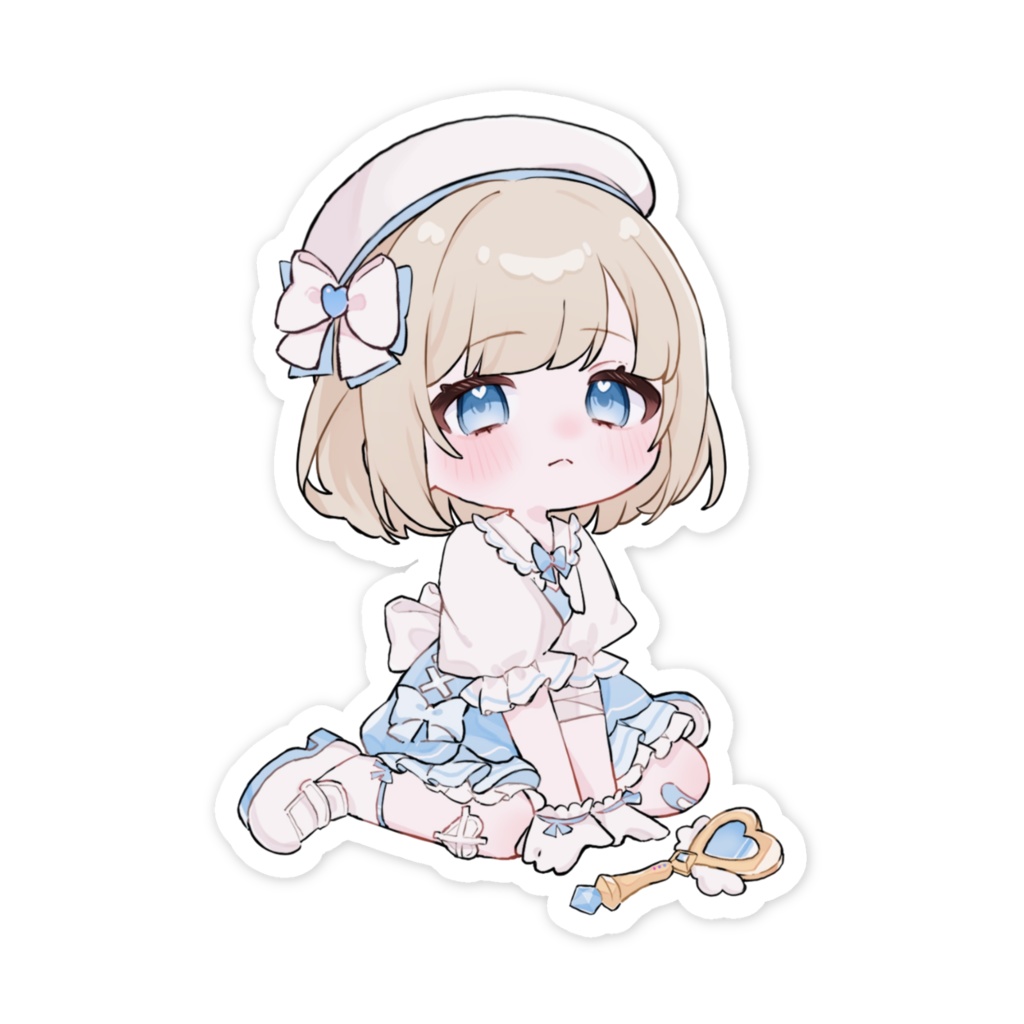 魔法少女えむ(お座り)ステッカー