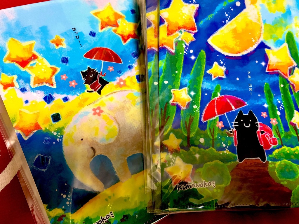 猫と星のクリアファイル