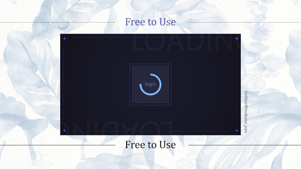 【フリー素材 ｜配信待機】ログイン loading for stream【FreeVTuberAssets】