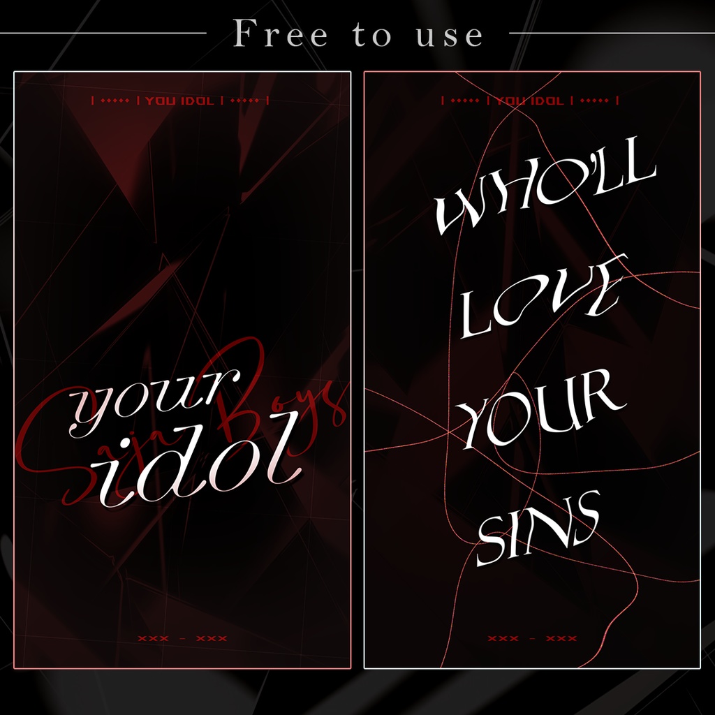 【縦型配信素材 ｜無料配布】you idol - Saja Boys 歌ってみた shorts template 【FreeVTuberAssets】