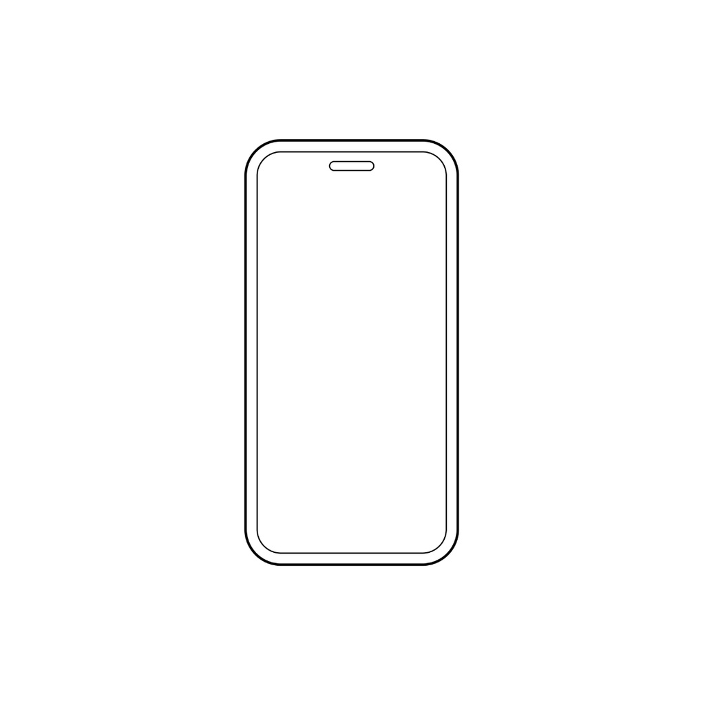 スマホの線画イラスト素材 3点セット