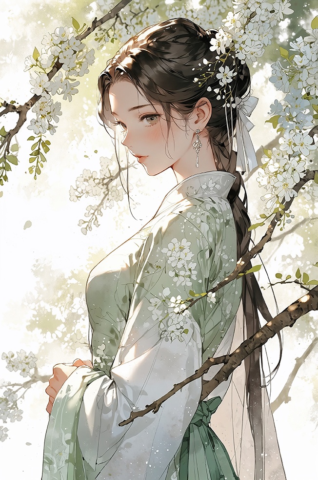 🌸《花の季節、旗袍で咲く・白丁香章》