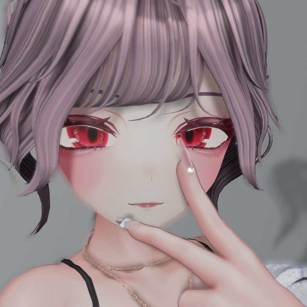 【Kanako / アイテクスチャ無料】 Yami-Kawaii Makeup【Makeup & Eye textures】