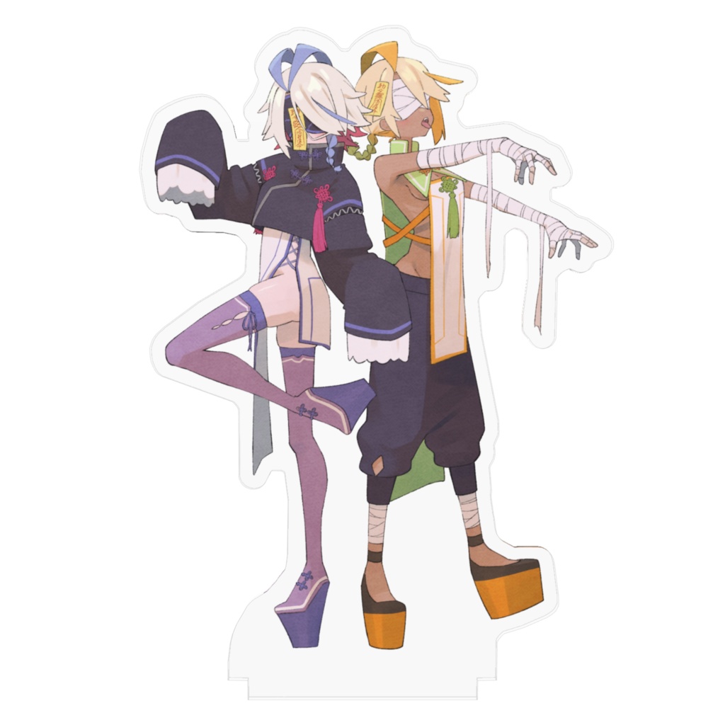 真己&ニータ(キョンシースタイル) アクスタ