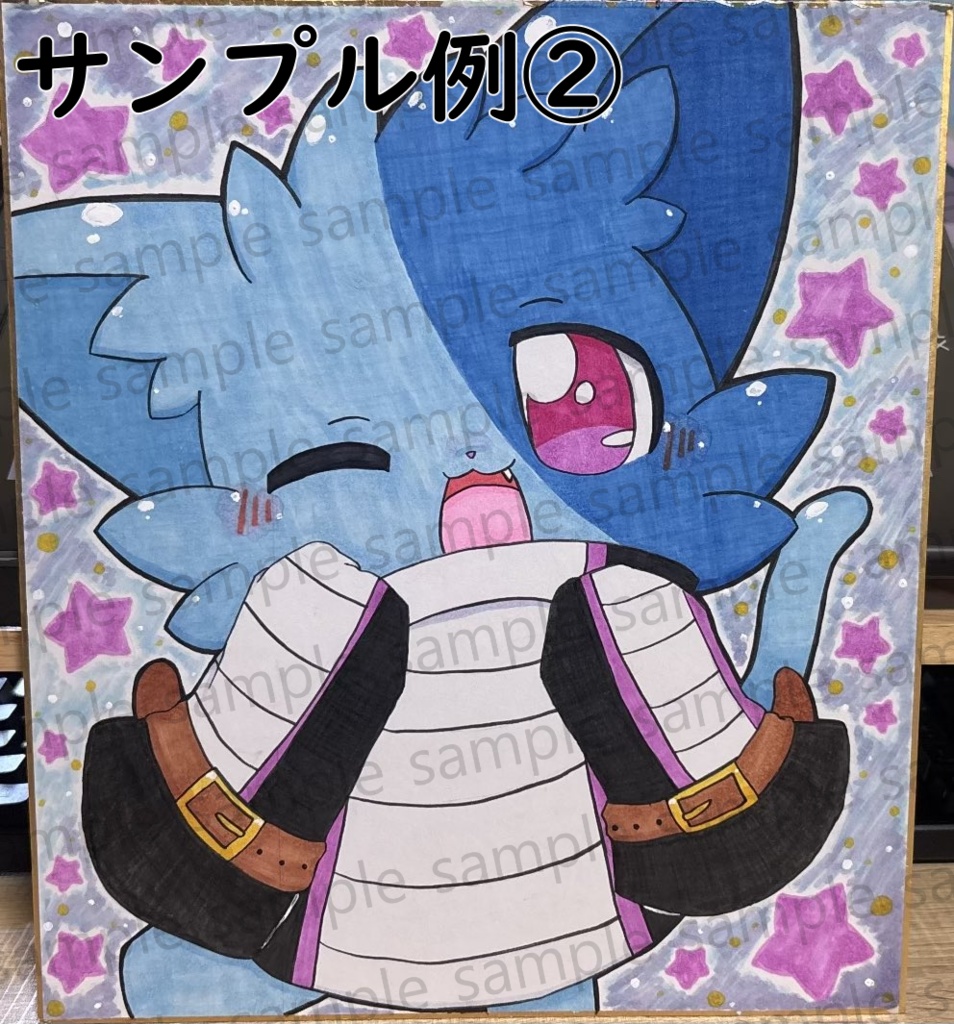 【リクエスト】オリジナルキャラ単体アナログ色紙(ミニ色紙のみ)