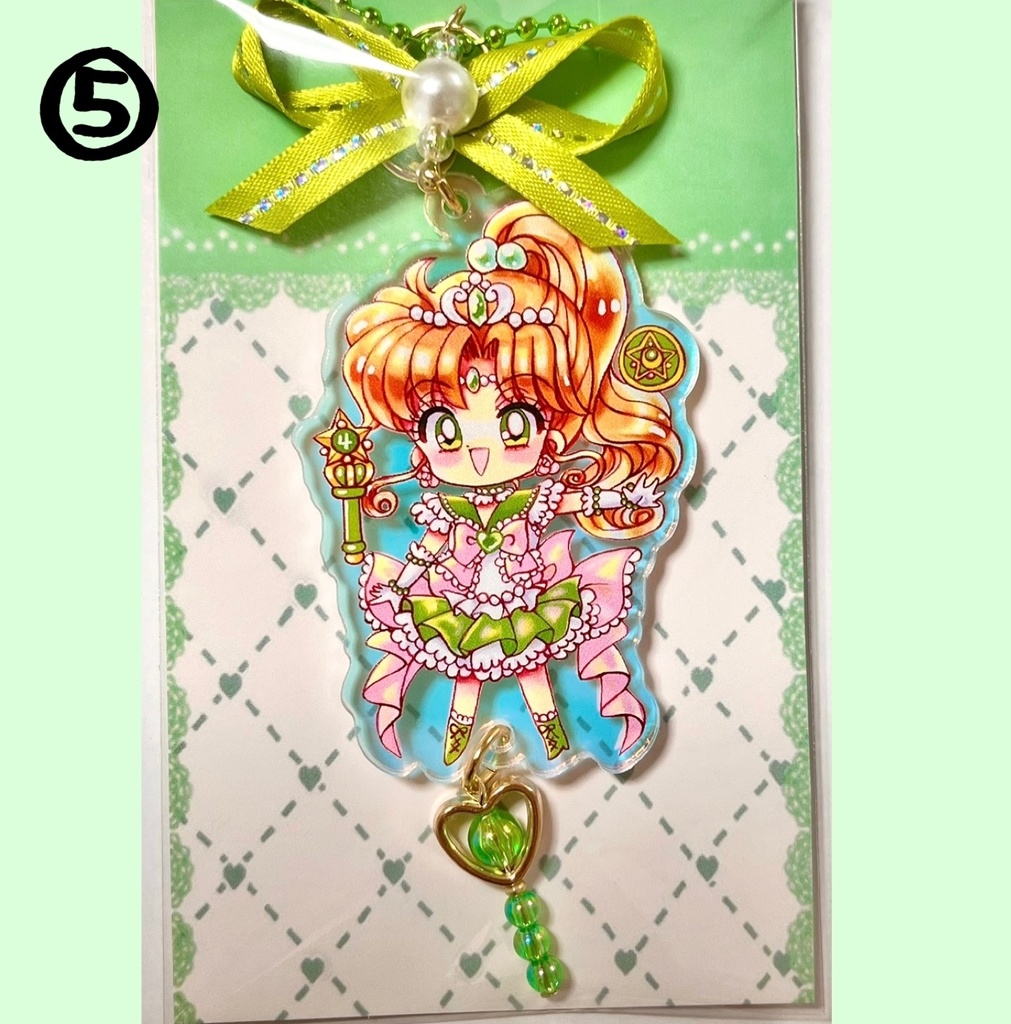 《単品》【ムーン/ちびムーン/内部】オーロラアクリルキーホルダー