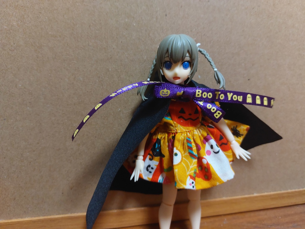 ハロウィンドレスとマントトートバッグのセット