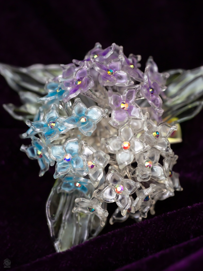 きれいなヘアクリップ(あじさい)