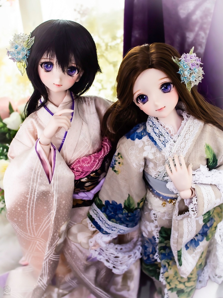 きれいなヘアクリップ(あじさい)