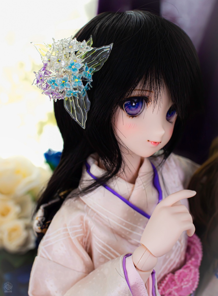 きれいなヘアクリップ(あじさい)