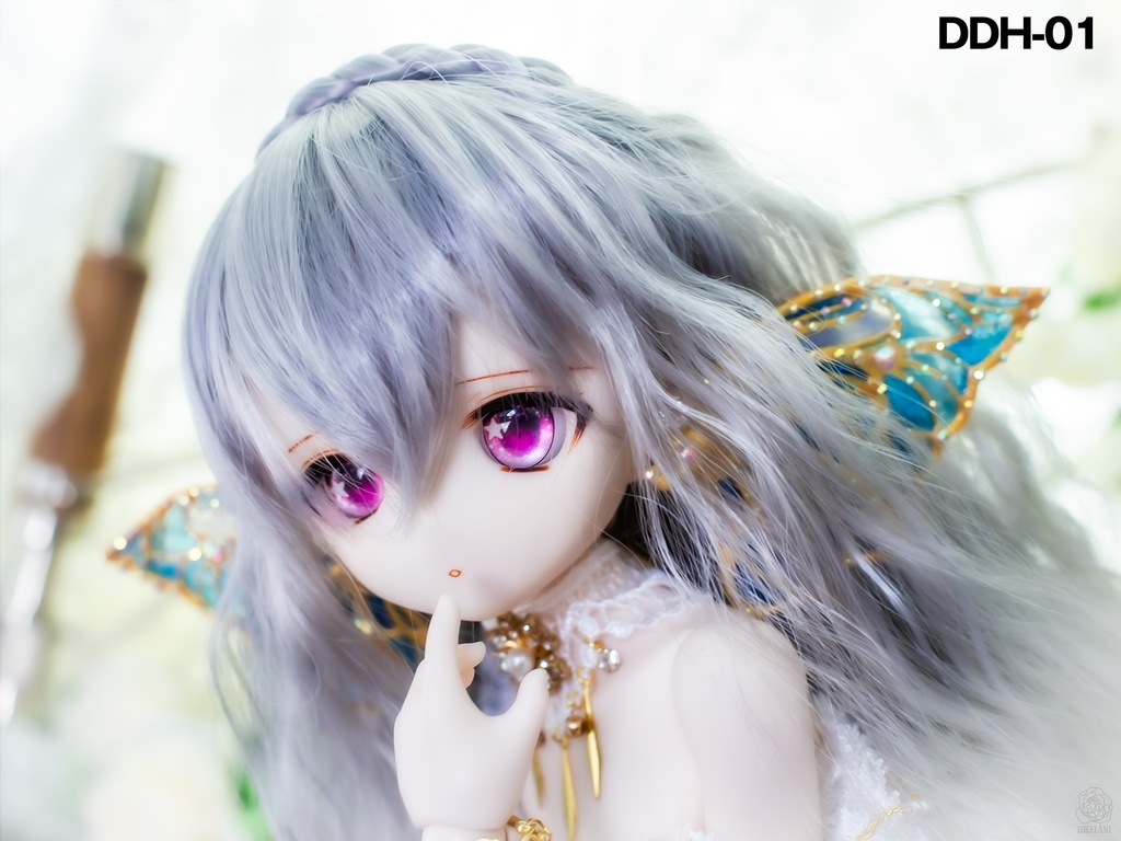 【販売終了・即納品】きれいな耳ひれアクセサリー(バタフライ・青)