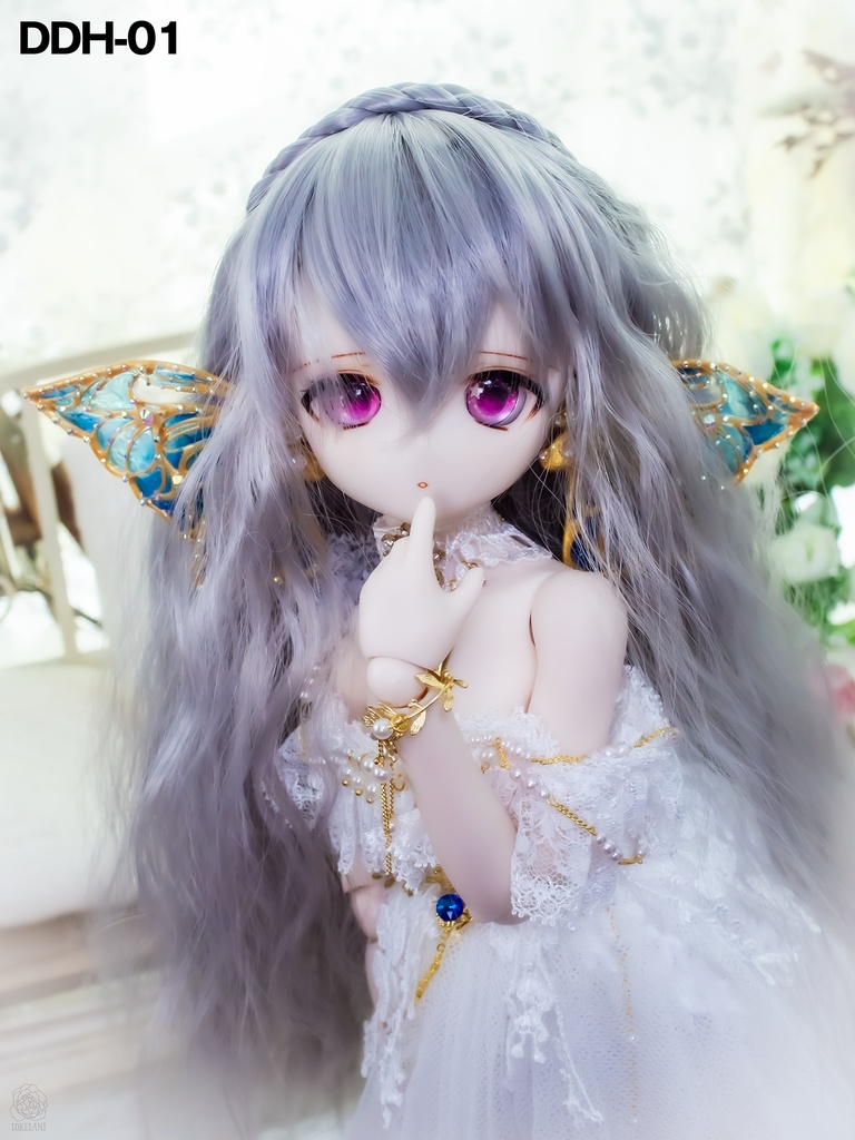 【販売終了・即納品】きれいな耳ひれアクセサリー(バタフライ・青)