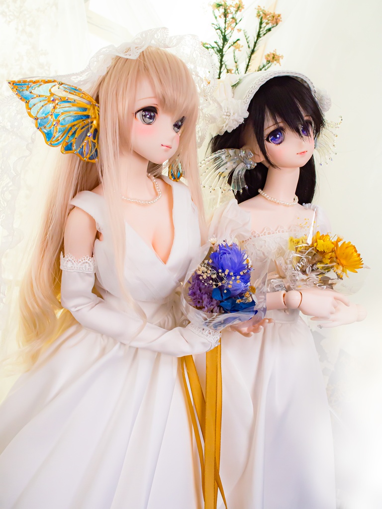 【受注品・販売終了】きれいな耳ひれアクセサリー(バタフライ・青)