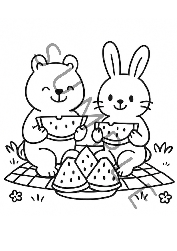 【夏のぬりえセット|A4印刷OK】海・花火・ひまわりなど全6枚/4才〜