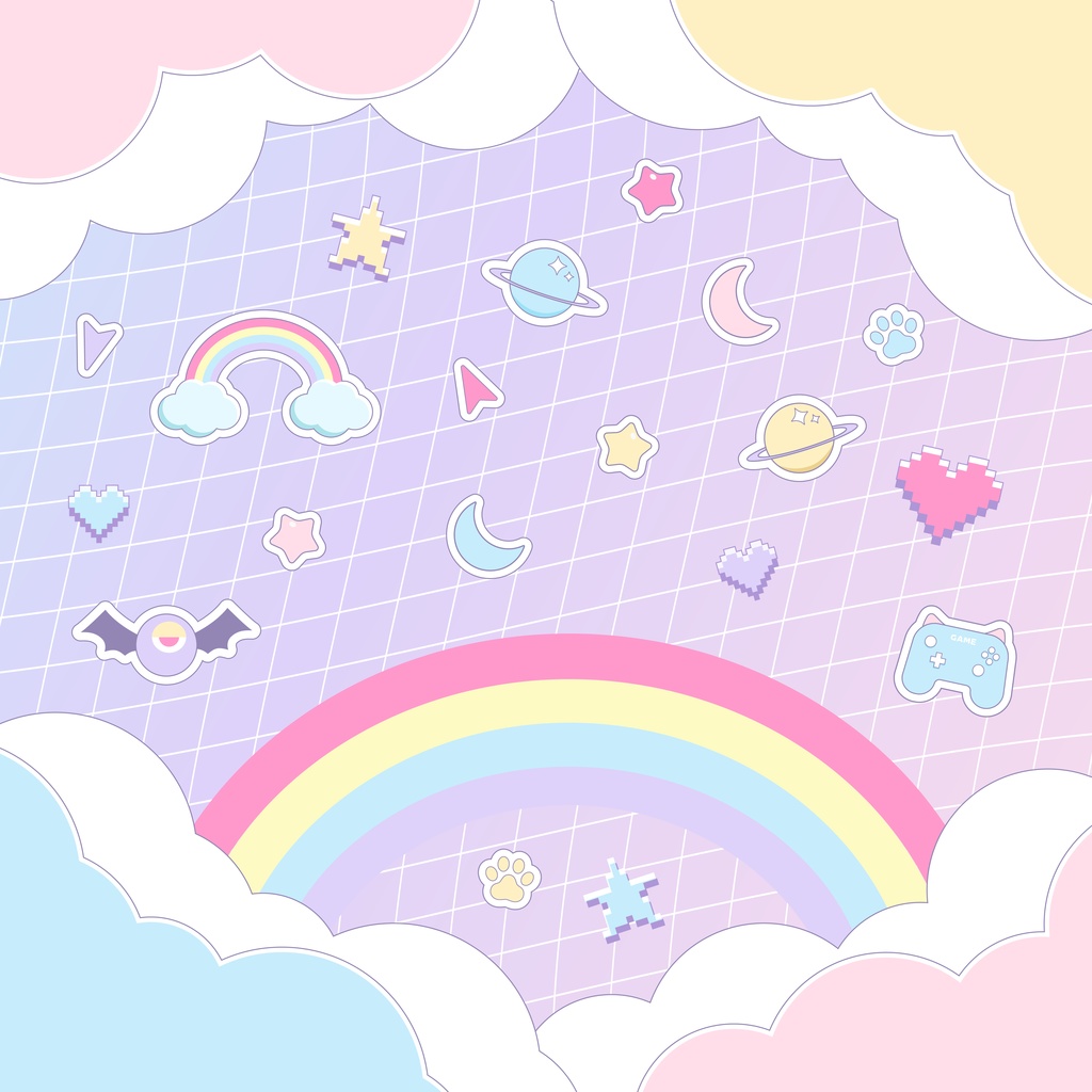 ゆめかわお部屋素材【全65点収録】