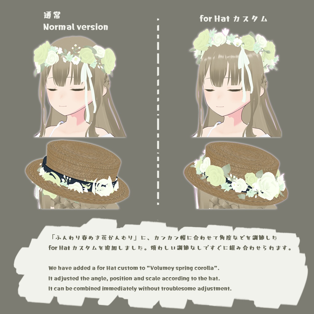 【VRoid】おでかけ麦わらカンカン帽