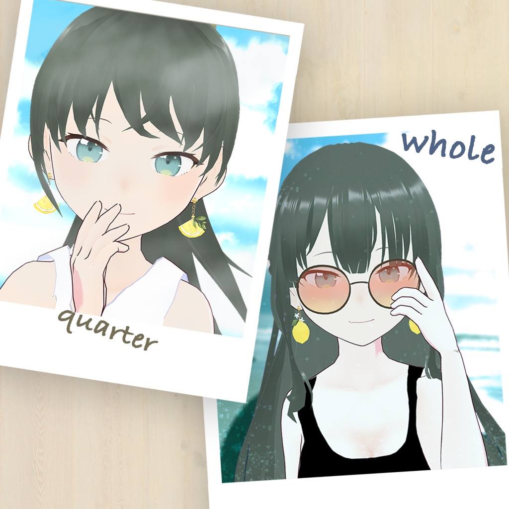 【VRoid】フレッシュレモンの耳飾り