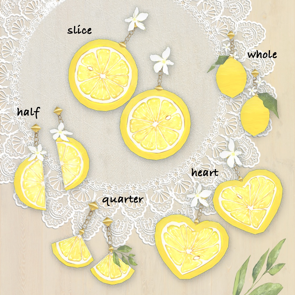 【VRoid】フレッシュレモンの耳飾り