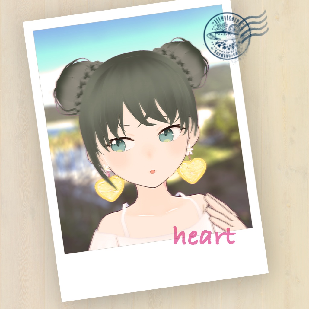 【VRoid】フレッシュレモンの耳飾り