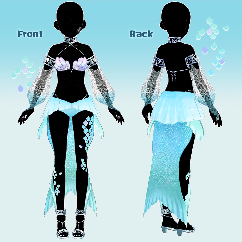 【VRoid】ビーチサイドマーメイド