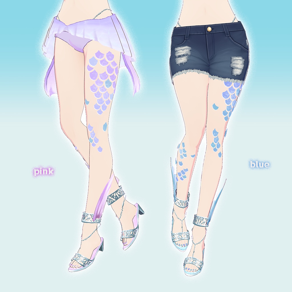 【VRoid】ビーチサイドマーメイド【靴のみ】