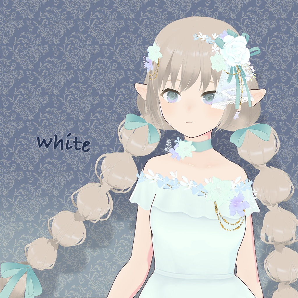 【VRoid】花咲くパーティヘッドドレス