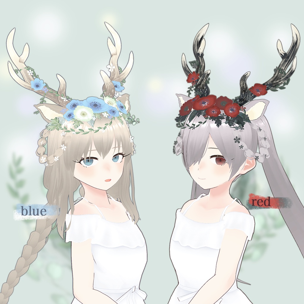 【VRoid】花畑の角飾り