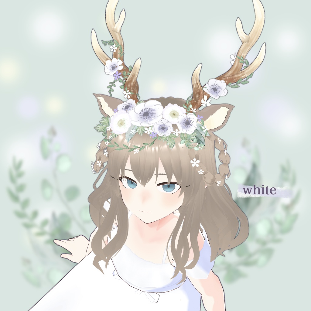 【VRoid】花畑の角飾り