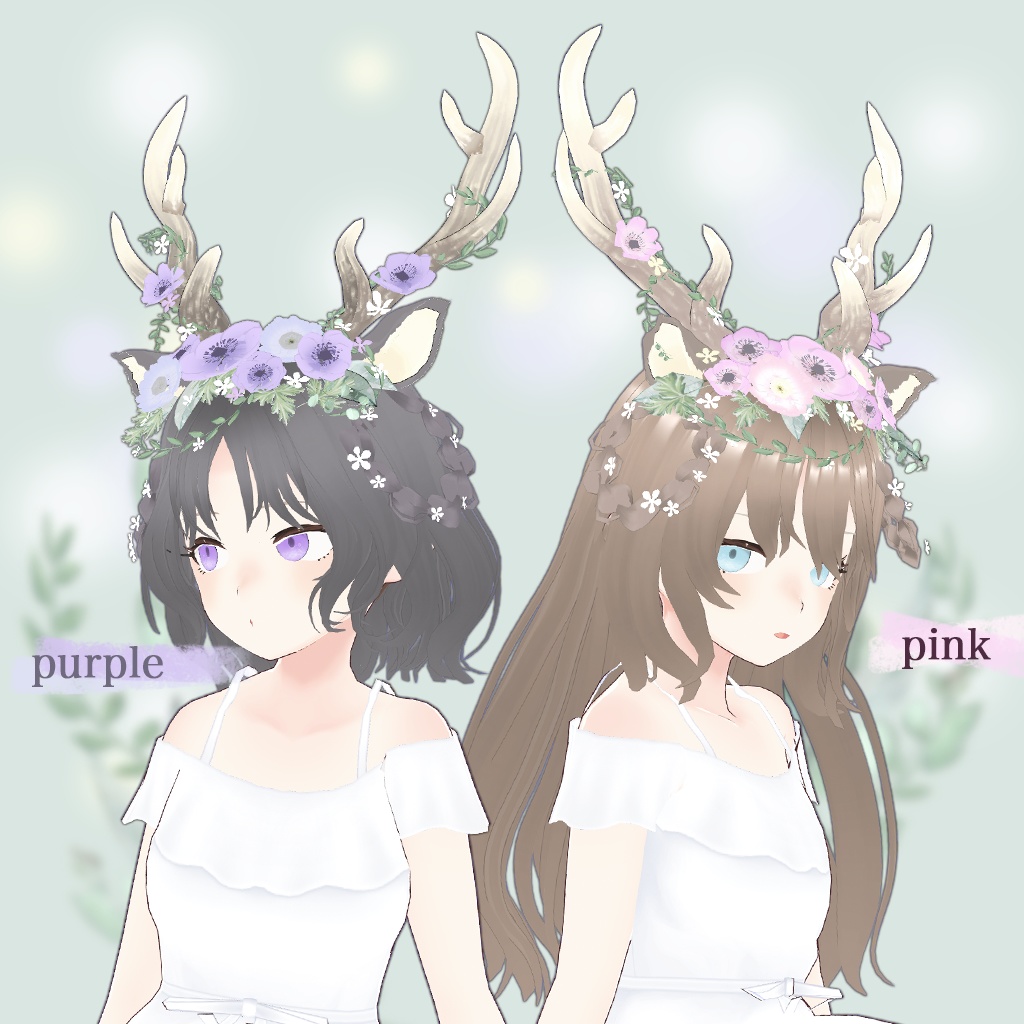 【VRoid】花畑の角飾り