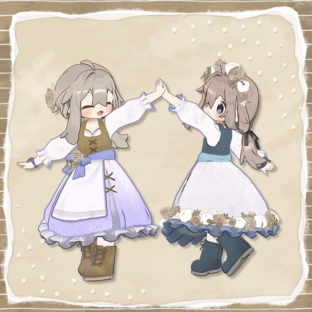 【まめふれんず対応】ひなたぼっこドレス