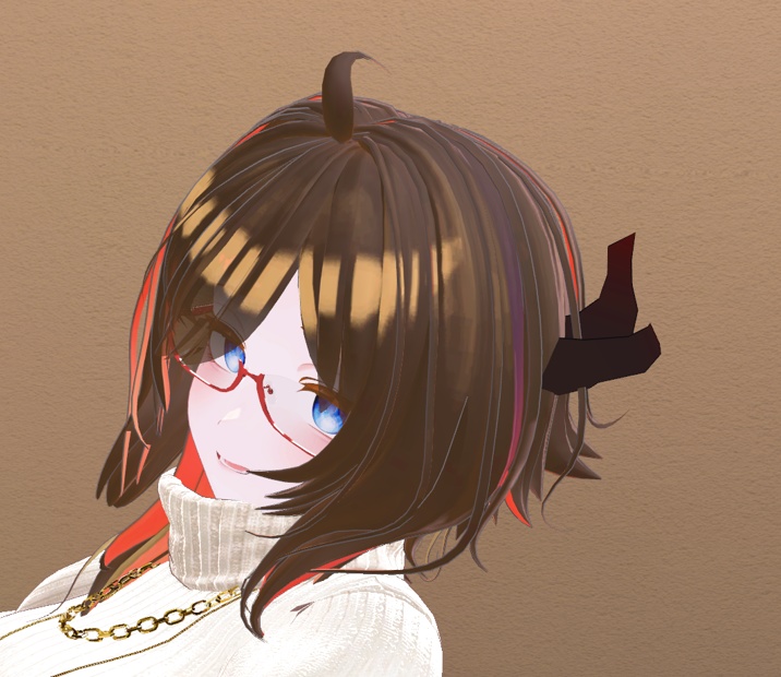 頭部横から後ろに流れるような角 Side_Horn