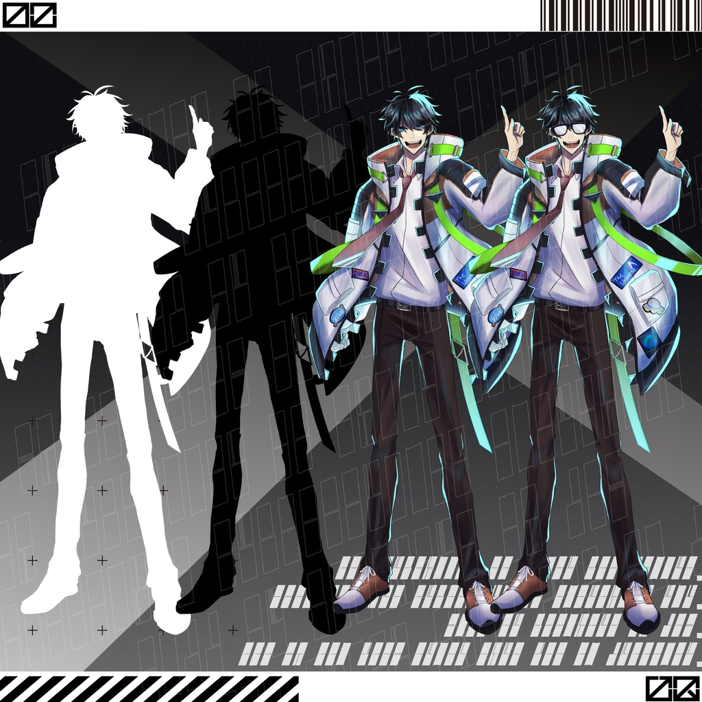 立ち絵素材No.2 男子高校生_眼鏡