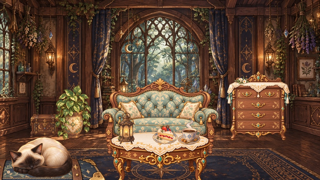 (無料あり/有料)森の奥の魔法部屋 作成用|推し活・配信素材・TRPG