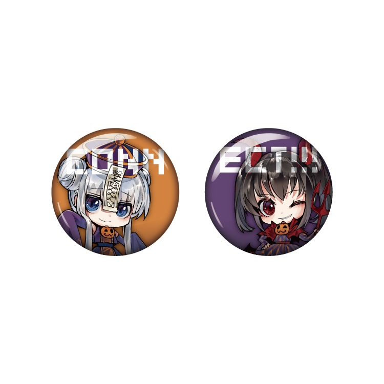 コネク子ちゃん、こねみちゃん ミニバッジ（2個セット）