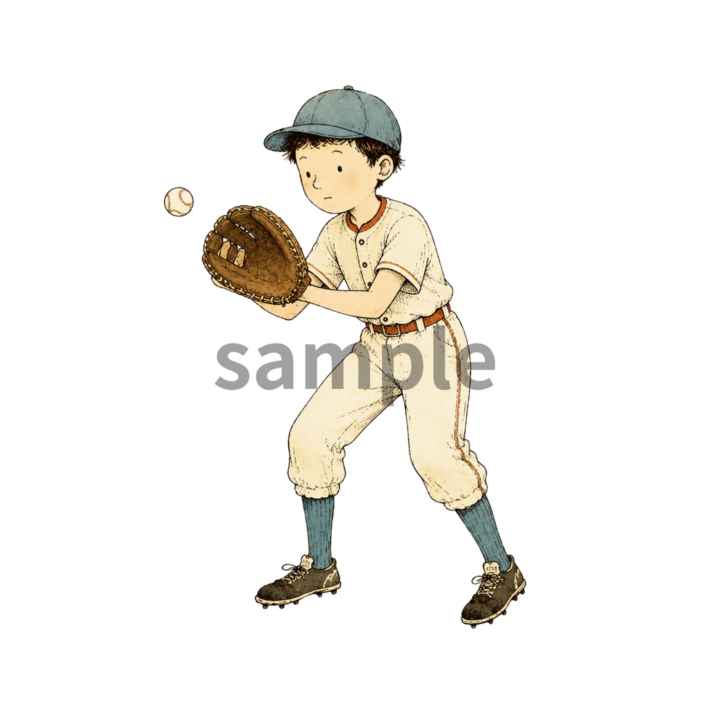レトロな日常クリップアート20点セット|背景透過PNG・商用利用可