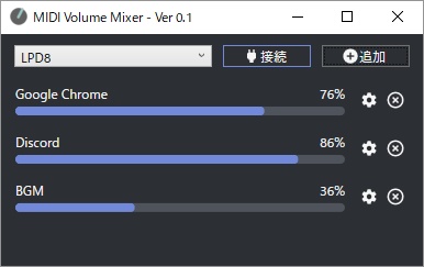 MIDI Volume Mixer