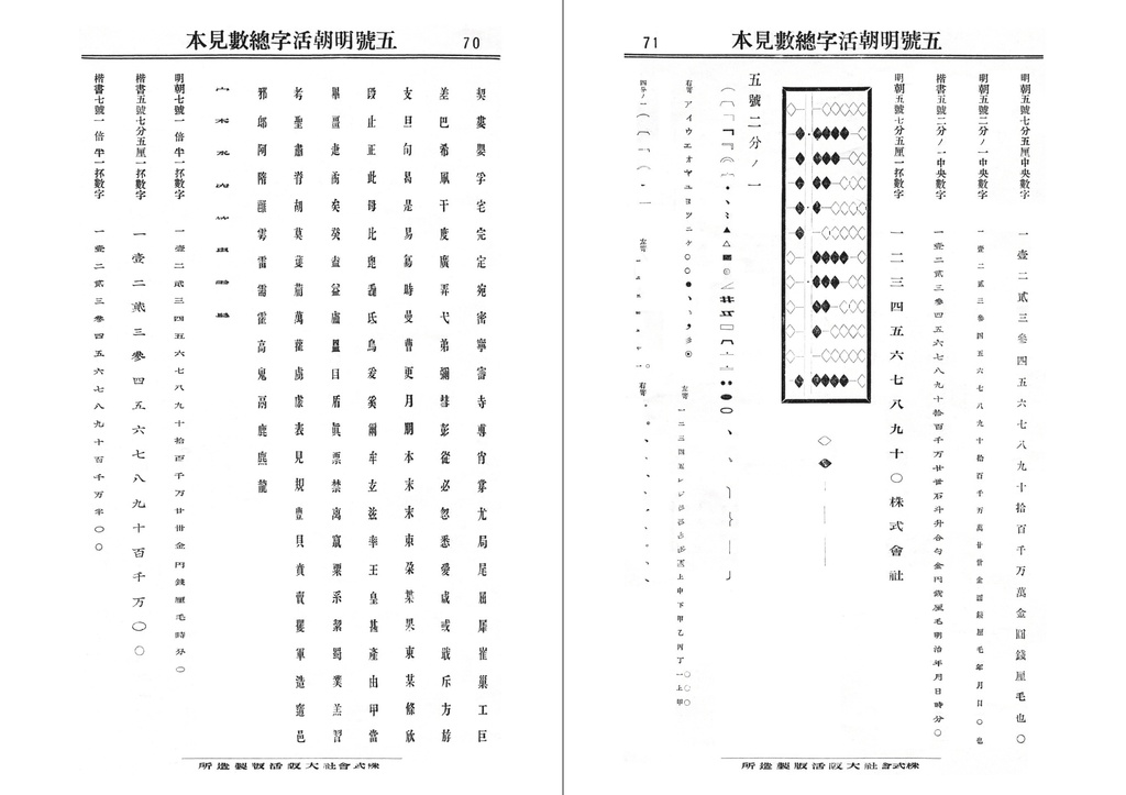 幻の見本帳『大阪五号』復刻版